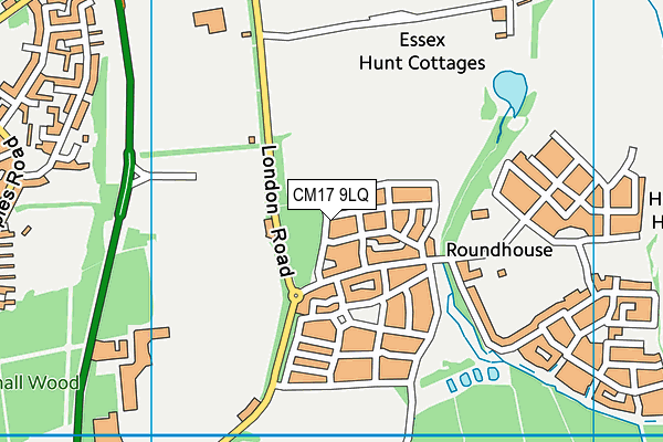 CM17 9LQ map - OS VectorMap District (Ordnance Survey) CM17 9LQ map - OS VectorMap District (Ordnance Survey)
