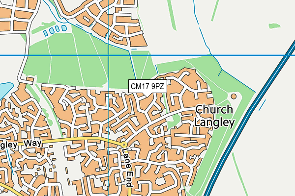 CM17 9PZ map - OS VectorMap District (Ordnance Survey) CM17 9PZ map - OS VectorMap District (Ordnance Survey)