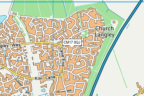 CM17 9QJ map - OS VectorMap District (Ordnance Survey) CM17 9QJ map - OS VectorMap District (Ordnance Survey)