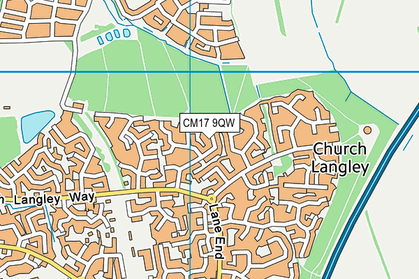CM17 9QW map - OS VectorMap District (Ordnance Survey) CM17 9QW map - OS VectorMap District (Ordnance Survey)