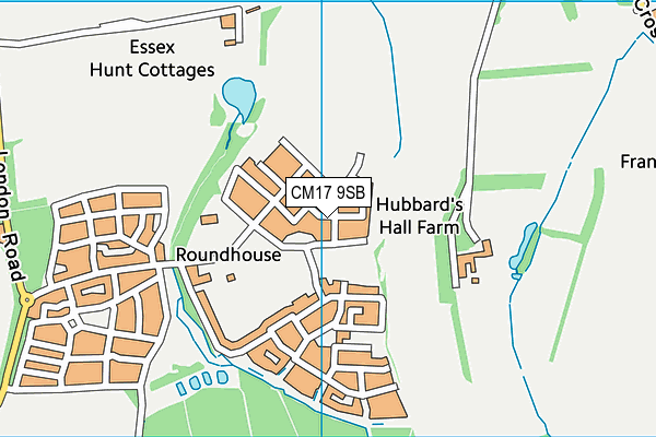 CM17 9SB map - OS VectorMap District (Ordnance Survey) CM17 9SB map - OS VectorMap District (Ordnance Survey)