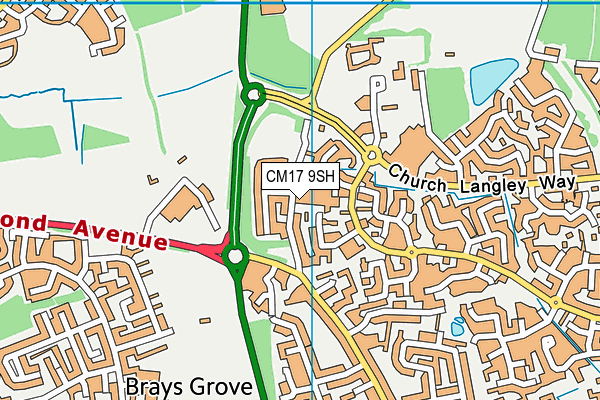 CM17 9SH map - OS VectorMap District (Ordnance Survey) CM17 9SH map - OS VectorMap District (Ordnance Survey)