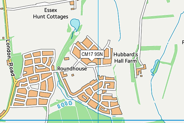 CM17 9SN map - OS VectorMap District (Ordnance Survey) CM17 9SN map - OS VectorMap District (Ordnance Survey)