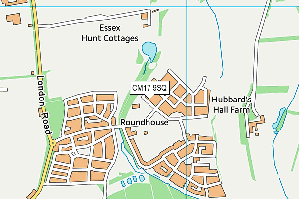 CM17 9SQ map - OS VectorMap District (Ordnance Survey) CM17 9SQ map - OS VectorMap District (Ordnance Survey)