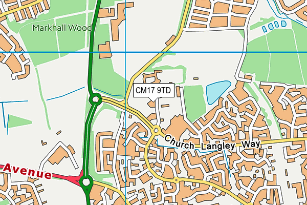 CM17 9TD map - OS VectorMap District (Ordnance Survey) CM17 9TD map - OS VectorMap District (Ordnance Survey)