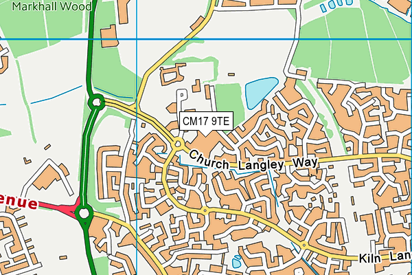 CM17 9TE map - OS VectorMap District (Ordnance Survey) CM17 9TE map - OS VectorMap District (Ordnance Survey)