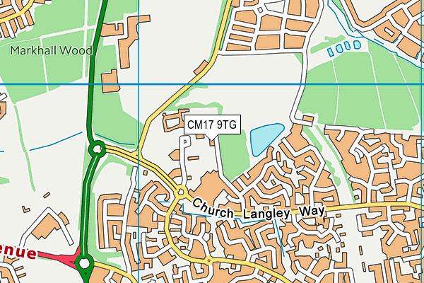 CM17 9TG map - OS VectorMap District (Ordnance Survey) CM17 9TG map - OS VectorMap District (Ordnance Survey)