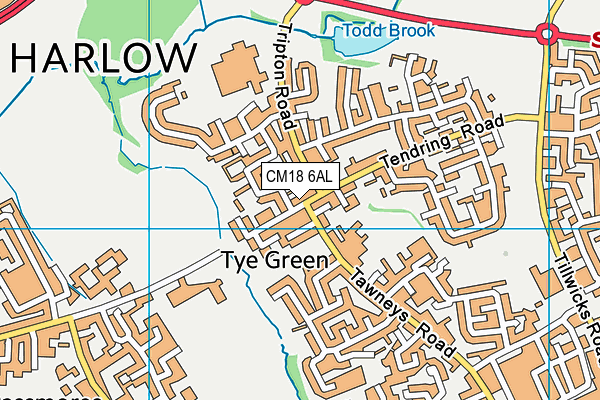 CM18 6AL map - OS VectorMap District (Ordnance Survey) CM18 6AL map - OS VectorMap District (Ordnance Survey)