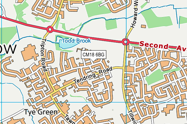 CM18 6BG map - OS VectorMap District (Ordnance Survey) CM18 6BG map - OS VectorMap District (Ordnance Survey)