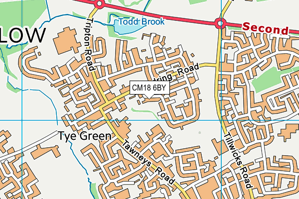 CM18 6BY map - OS VectorMap District (Ordnance Survey) CM18 6BY map - OS VectorMap District (Ordnance Survey)