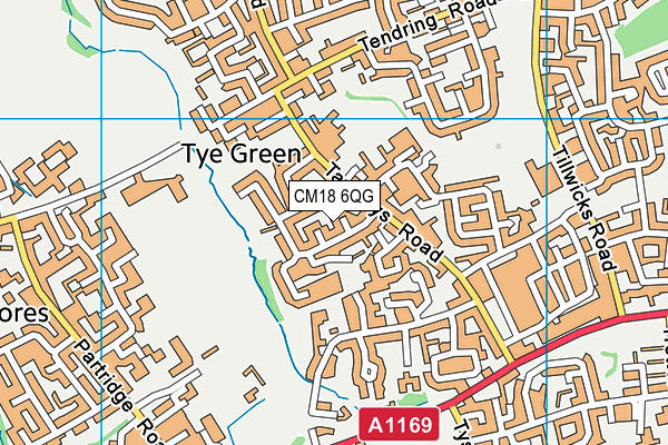 CM18 6QG map - OS VectorMap District (Ordnance Survey) CM18 6QG map - OS VectorMap District (Ordnance Survey)