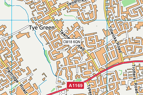 CM18 6QN map - OS VectorMap District (Ordnance Survey) CM18 6QN map - OS VectorMap District (Ordnance Survey)