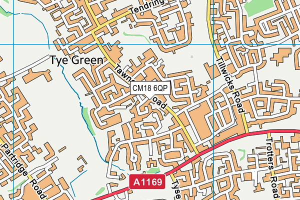 CM18 6QP map - OS VectorMap District (Ordnance Survey) CM18 6QP map - OS VectorMap District (Ordnance Survey)