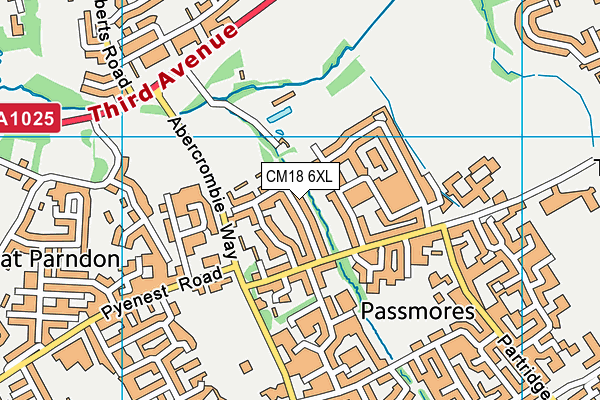 CM18 6XL map - OS VectorMap District (Ordnance Survey) CM18 6XL map - OS VectorMap District (Ordnance Survey)
