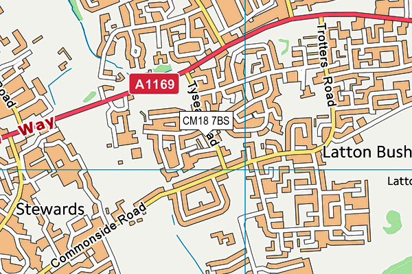 CM18 7BS map - OS VectorMap District (Ordnance Survey) CM18 7BS map - OS VectorMap District (Ordnance Survey)