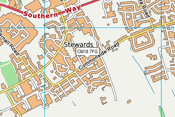CM18 7FG map - OS VectorMap District (Ordnance Survey) CM18 7FG map - OS VectorMap District (Ordnance Survey)