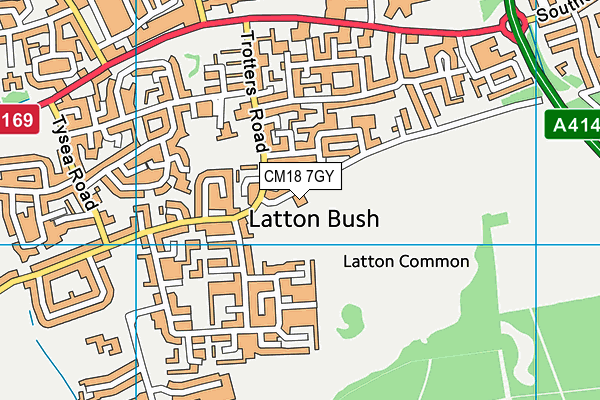 CM18 7GY map - OS VectorMap District (Ordnance Survey) CM18 7GY map - OS VectorMap District (Ordnance Survey)