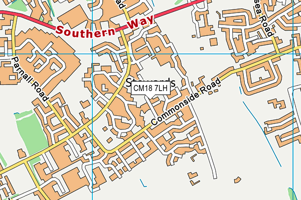 CM18 7LH map - OS VectorMap District (Ordnance Survey) CM18 7LH map - OS VectorMap District (Ordnance Survey)