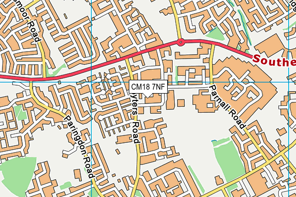 CM18 7NF map - OS VectorMap District (Ordnance Survey) CM18 7NF map - OS VectorMap District (Ordnance Survey)