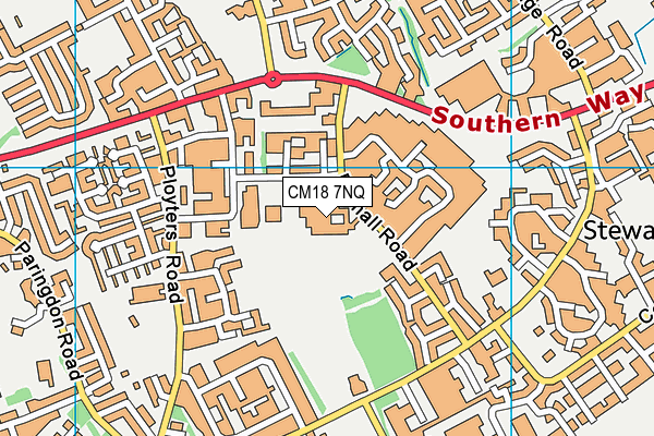 CM18 7NQ map - OS VectorMap District (Ordnance Survey) CM18 7NQ map - OS VectorMap District (Ordnance Survey)