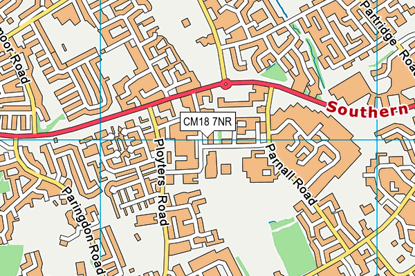 CM18 7NR map - OS VectorMap District (Ordnance Survey) CM18 7NR map - OS VectorMap District (Ordnance Survey)