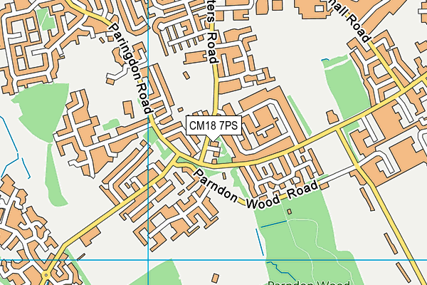 CM18 7PS map - OS VectorMap District (Ordnance Survey) CM18 7PS map - OS VectorMap District (Ordnance Survey)