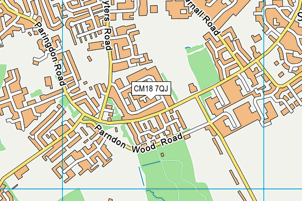 CM18 7QJ map - OS VectorMap District (Ordnance Survey) CM18 7QJ map - OS VectorMap District (Ordnance Survey)