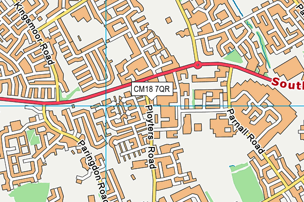 CM18 7QR map - OS VectorMap District (Ordnance Survey) CM18 7QR map - OS VectorMap District (Ordnance Survey)