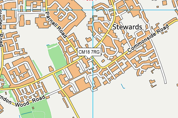 CM18 7RG map - OS VectorMap District (Ordnance Survey) CM18 7RG map - OS VectorMap District (Ordnance Survey)