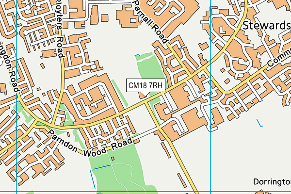 CM18 7RH map - OS VectorMap District (Ordnance Survey) CM18 7RH map - OS VectorMap District (Ordnance Survey)