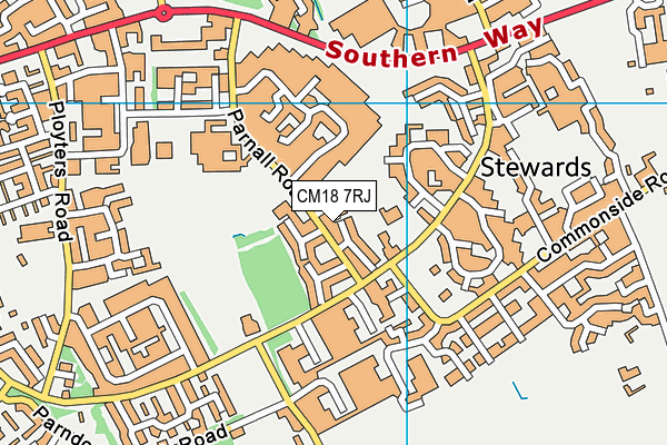 CM18 7RJ map - OS VectorMap District (Ordnance Survey) CM18 7RJ map - OS VectorMap District (Ordnance Survey)