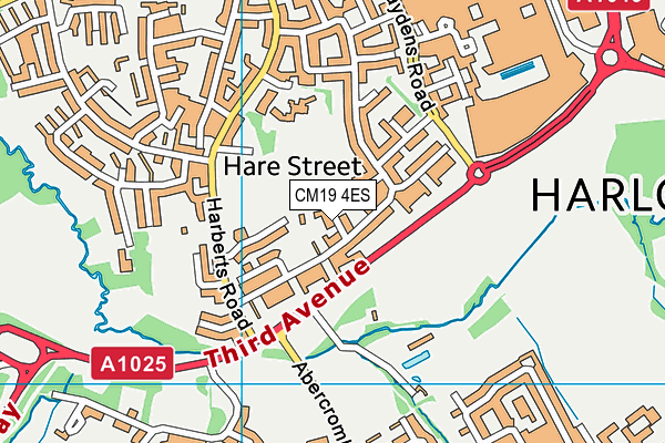 CM19 4ES map - OS VectorMap District (Ordnance Survey) CM19 4ES map - OS VectorMap District (Ordnance Survey)
