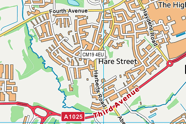 CM19 4EU map - OS VectorMap District (Ordnance Survey) CM19 4EU map - OS VectorMap District (Ordnance Survey)