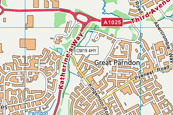 CM19 4HY map - OS VectorMap District (Ordnance Survey) CM19 4HY map - OS VectorMap District (Ordnance Survey)