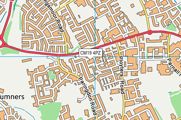 CM19 4PZ map - OS VectorMap District (Ordnance Survey) CM19 4PZ map - OS VectorMap District (Ordnance Survey)