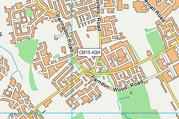 CM19 4QH map - OS VectorMap District (Ordnance Survey) CM19 4QH map - OS VectorMap District (Ordnance Survey)