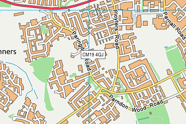 CM19 4QJ map - OS VectorMap District (Ordnance Survey) CM19 4QJ map - OS VectorMap District (Ordnance Survey)