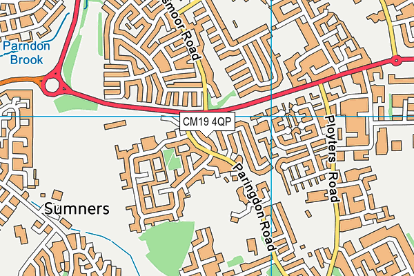 CM19 4QP map - OS VectorMap District (Ordnance Survey) CM19 4QP map - OS VectorMap District (Ordnance Survey)