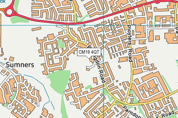 CM19 4QT map - OS VectorMap District (Ordnance Survey) CM19 4QT map - OS VectorMap District (Ordnance Survey)