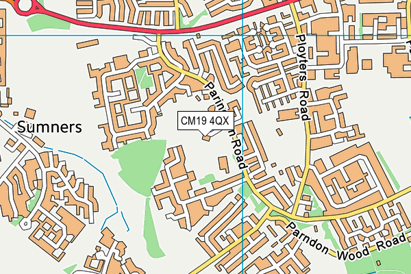 CM19 4QX map - OS VectorMap District (Ordnance Survey) CM19 4QX map - OS VectorMap District (Ordnance Survey)
