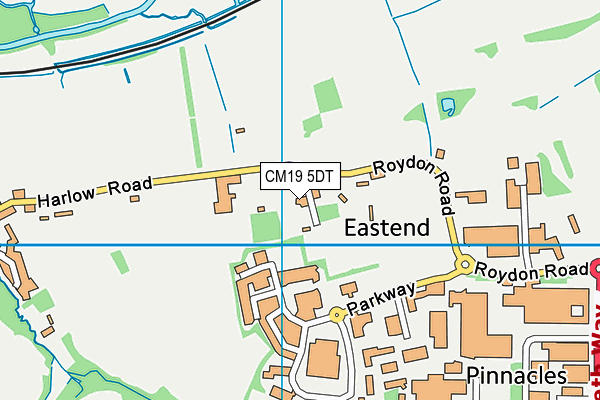 CM19 5DT map - OS VectorMap District (Ordnance Survey) CM19 5DT map - OS VectorMap District (Ordnance Survey)