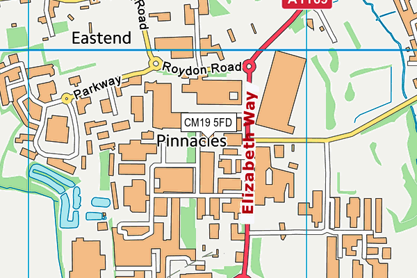 CM19 5FD map - OS VectorMap District (Ordnance Survey) CM19 5FD map - OS VectorMap District (Ordnance Survey)