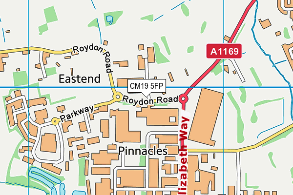 CM19 5FP map - OS VectorMap District (Ordnance Survey) CM19 5FP map - OS VectorMap District (Ordnance Survey)
