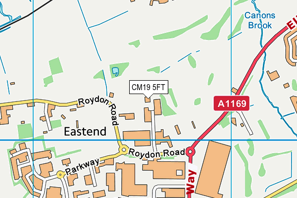 CM19 5FT map - OS VectorMap District (Ordnance Survey) CM19 5FT map - OS VectorMap District (Ordnance Survey)