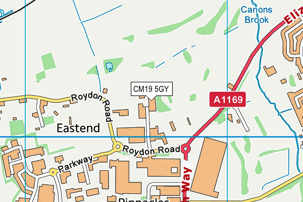 CM19 5GY map - OS VectorMap District (Ordnance Survey) CM19 5GY map - OS VectorMap District (Ordnance Survey)