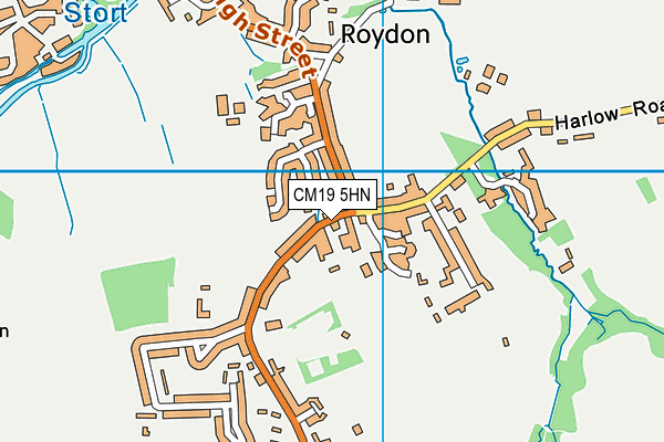 CM19 5HN map - OS VectorMap District (Ordnance Survey) CM19 5HN map - OS VectorMap District (Ordnance Survey)