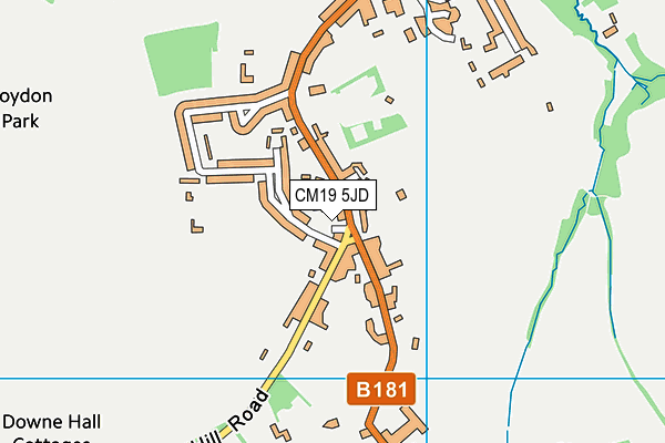CM19 5JD map - OS VectorMap District (Ordnance Survey) CM19 5JD map - OS VectorMap District (Ordnance Survey)
