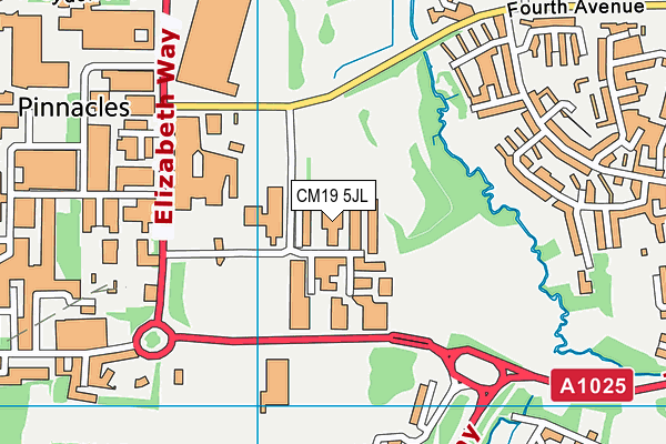 CM19 5JL map - OS VectorMap District (Ordnance Survey) CM19 5JL map - OS VectorMap District (Ordnance Survey)