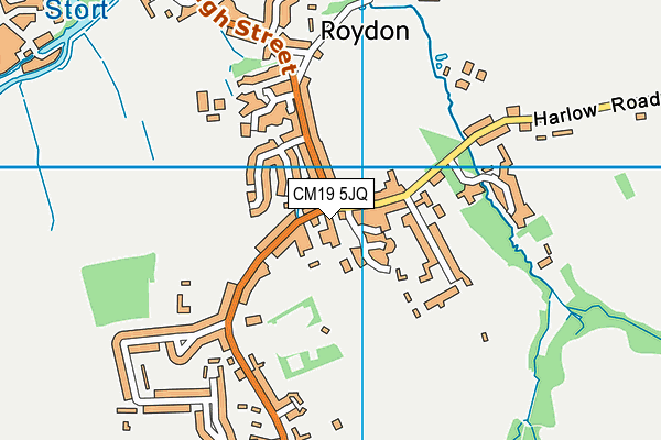 CM19 5JQ map - OS VectorMap District (Ordnance Survey)