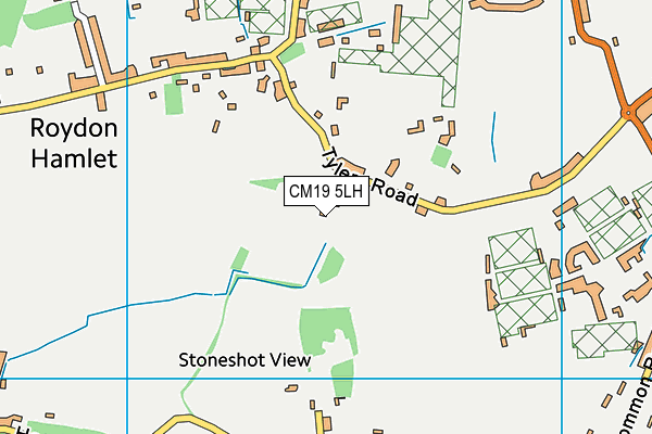 CM19 5LH map - OS VectorMap District (Ordnance Survey) CM19 5LH map - OS VectorMap District (Ordnance Survey)
